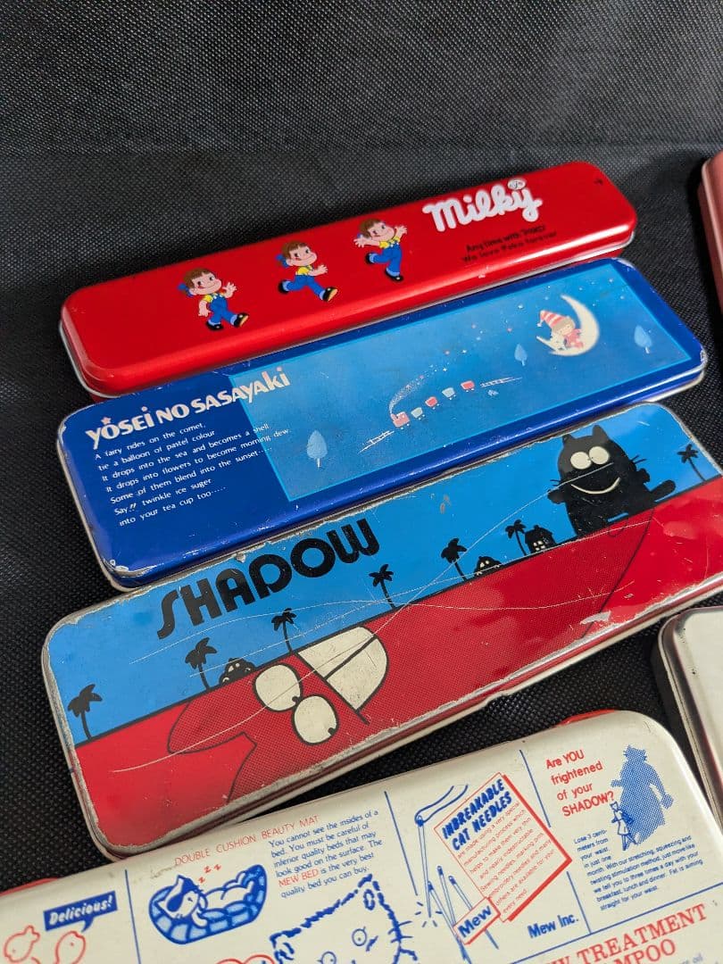 昭和レトロ 缶 ペンケース まとめ売り キャラクター 聖闘士星矢