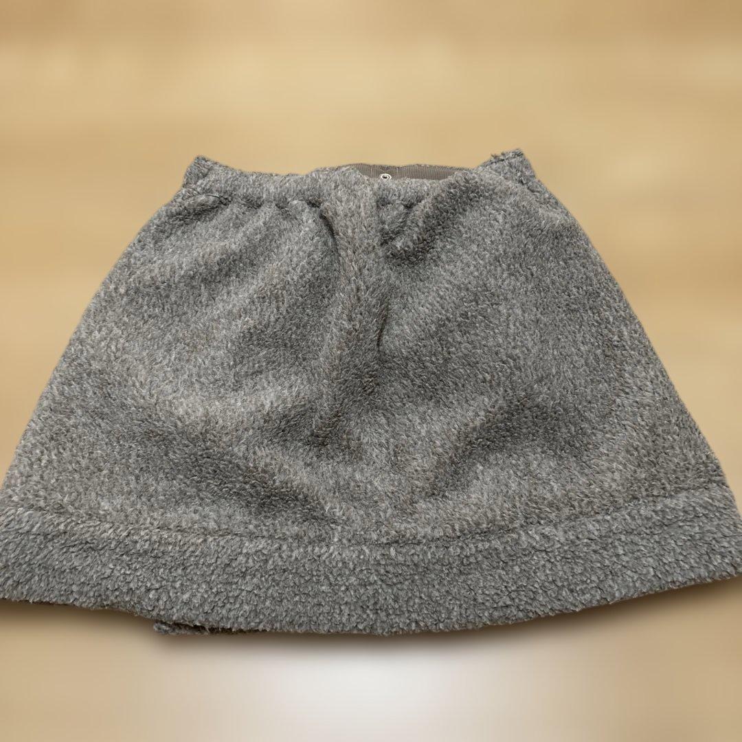 美品‼️バボラ　ボア素材　巻きスカート　スコート　ベージュ　もこもこ