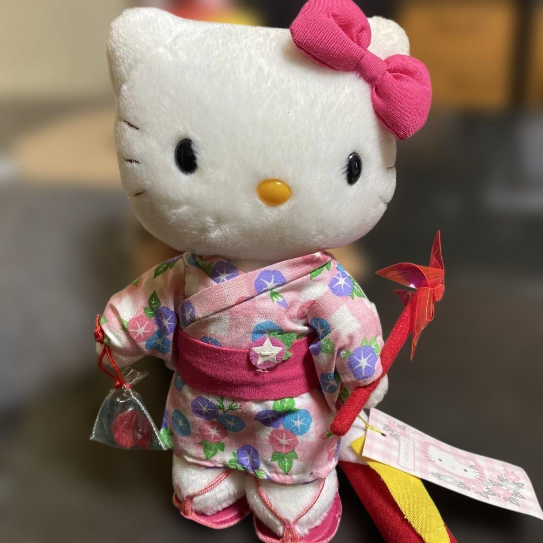 ハローキティ着物、浴衣ぬいぐるみ
