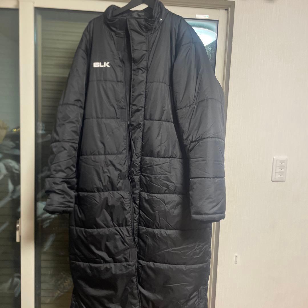 BLKラグビーベンチコート美品ブラックロングコートキルティング4XL大きいサイズ