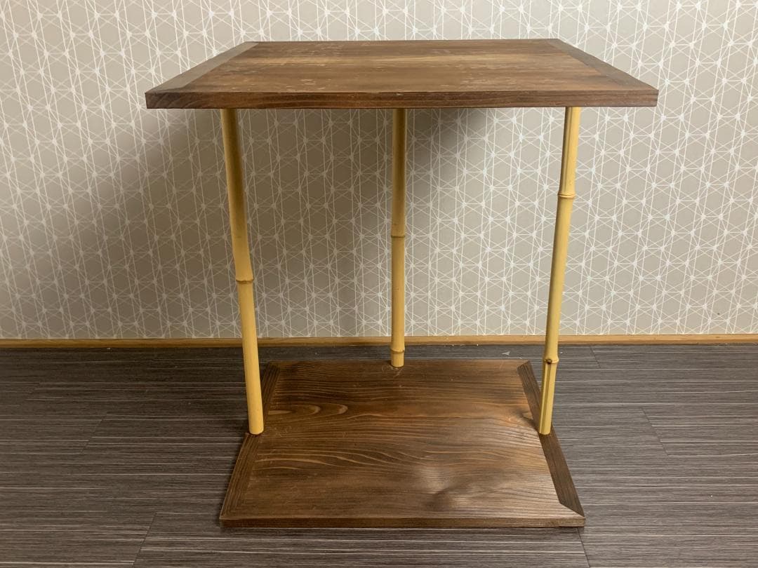 玄々斎好写 焼杉 五行棚 組立式 水指棚 茶道具 裏千家 837