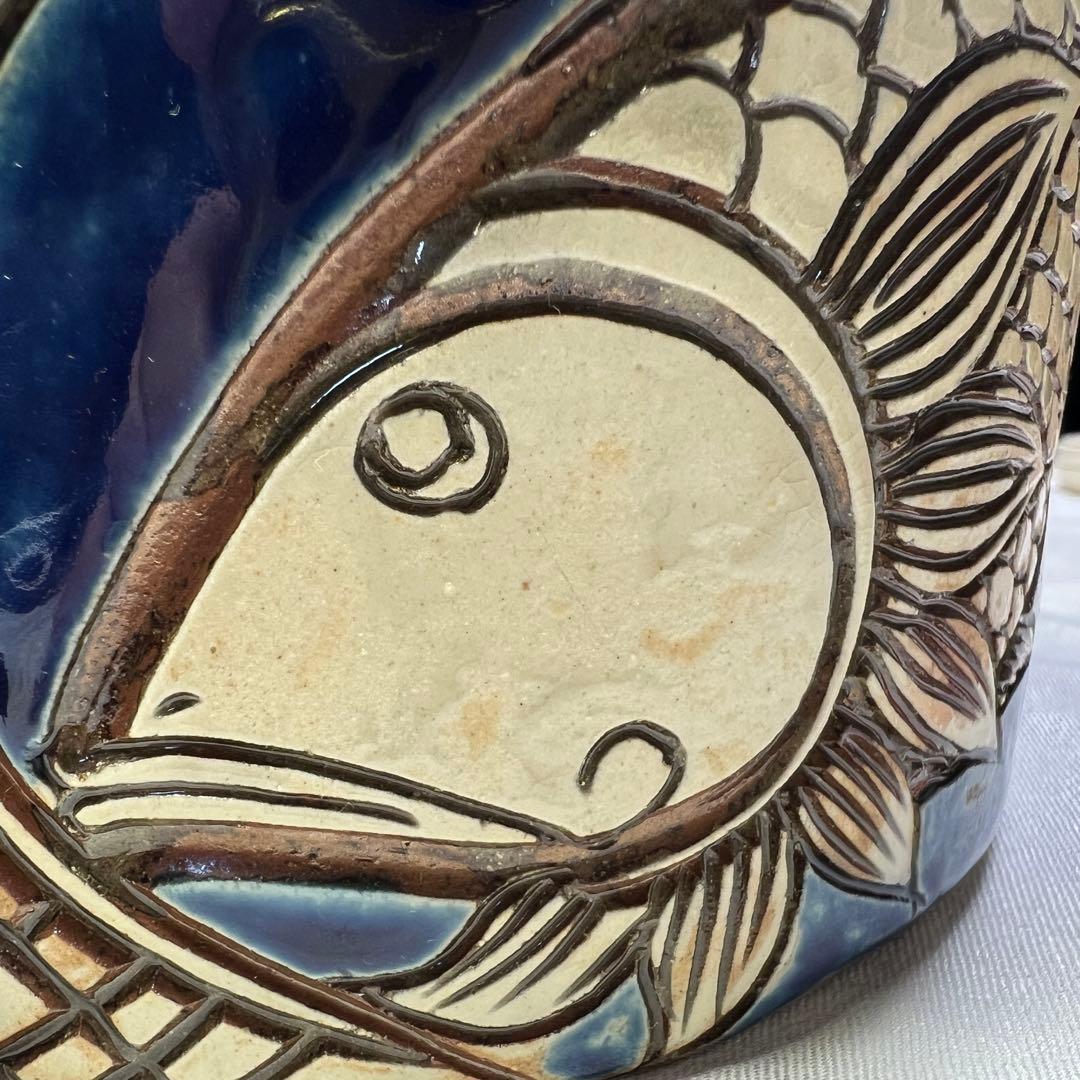 やちむん　宮城三成作　抱き瓶　壺屋焼　約20cm