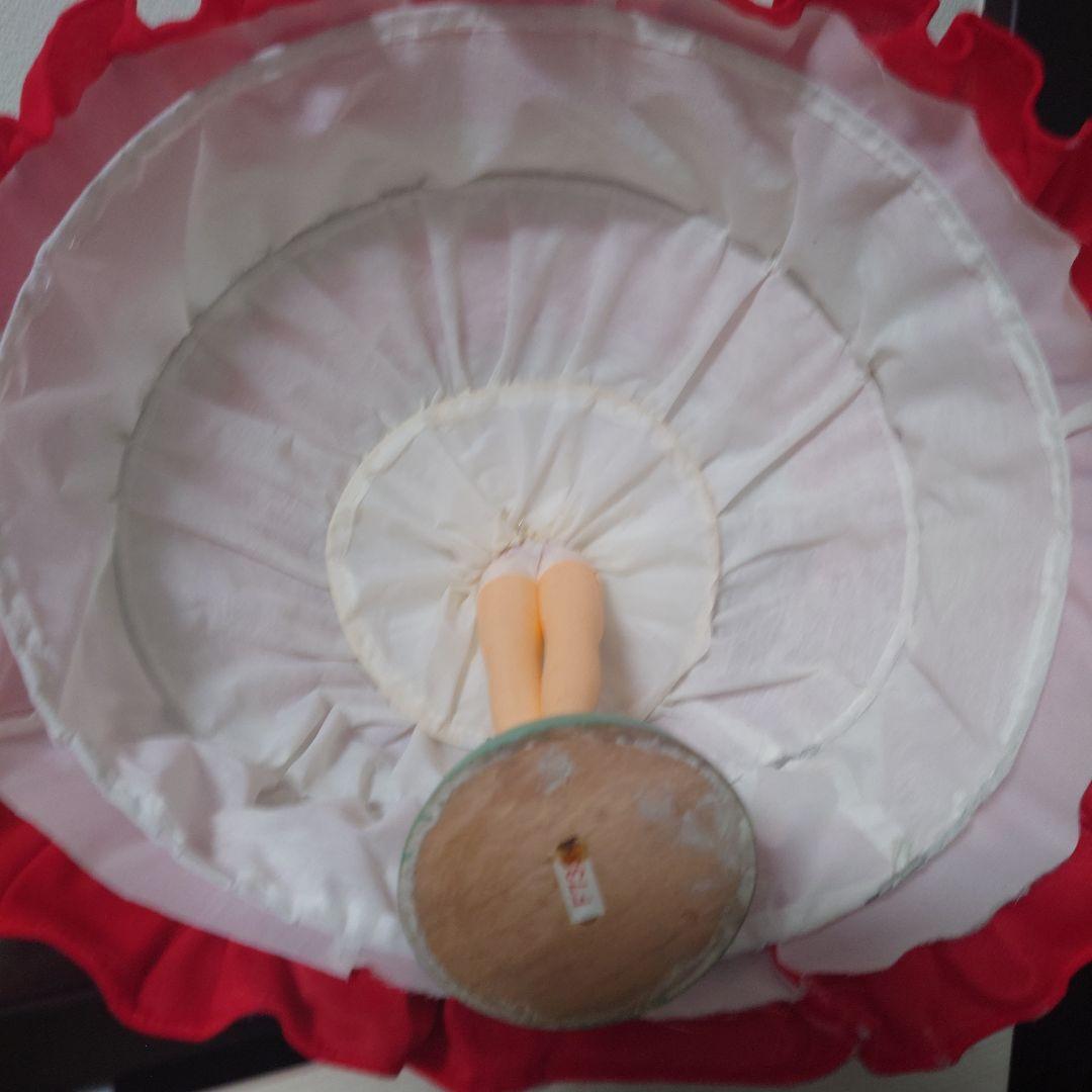 フランス人形　赤いドレス　大きめ　レトロ　アンティーク　レア　美人