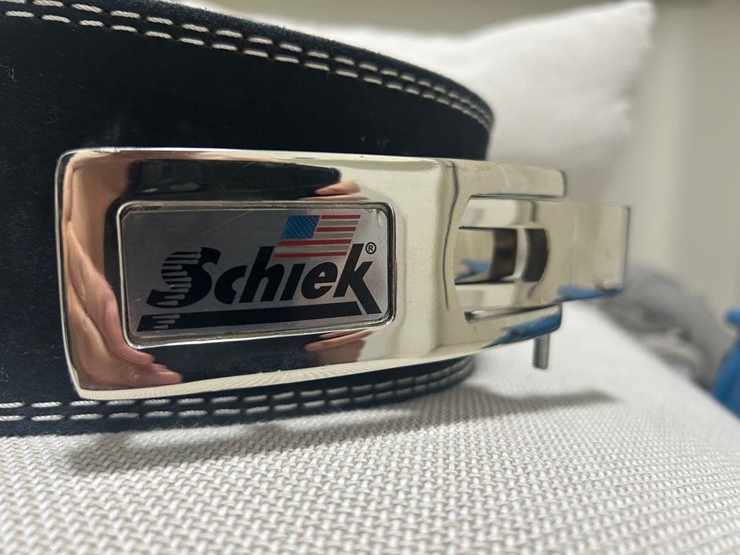 【美品】Schiek シークトレーニング・ベルト 黒　Ｌサイズ　レバーアクション
