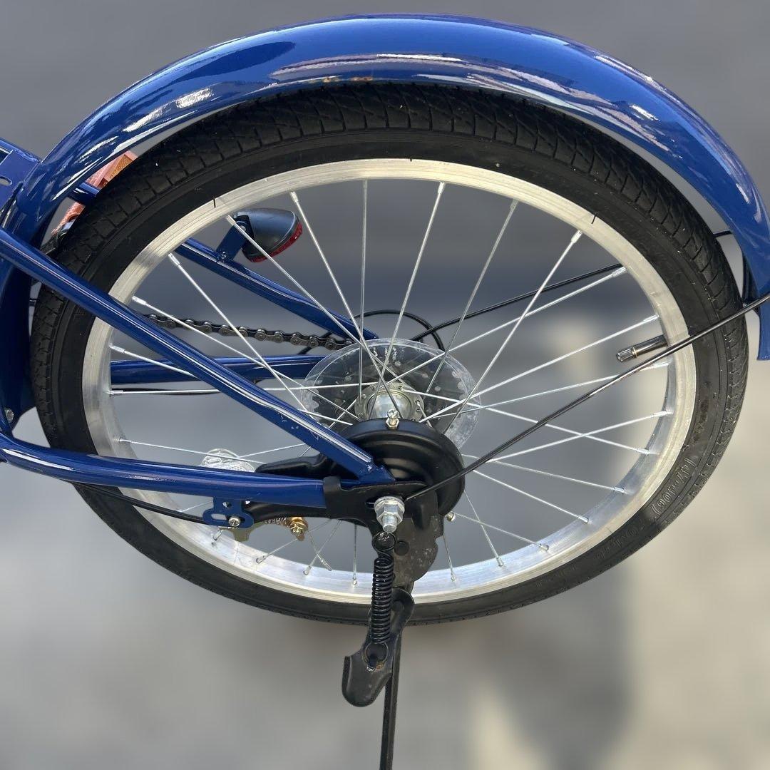 青い折りたたみ自転車　20インチ　直接取引