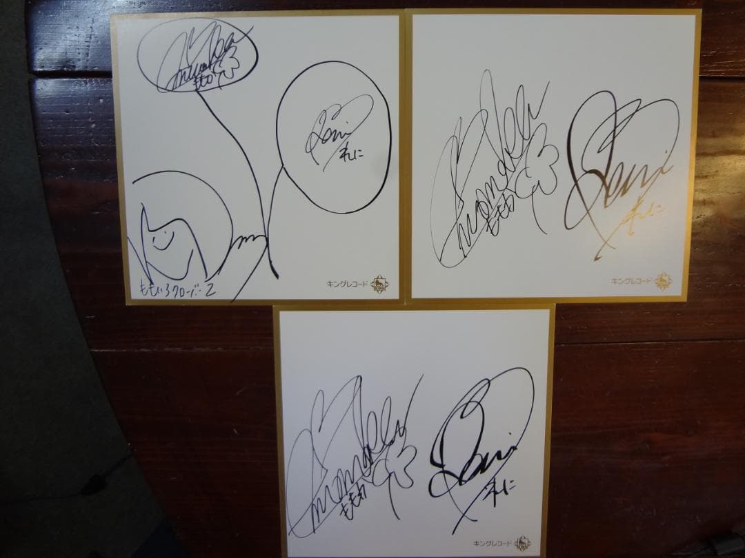 ももいろクローバー　 れに・ももか 直筆サイン色紙　３パターンセット