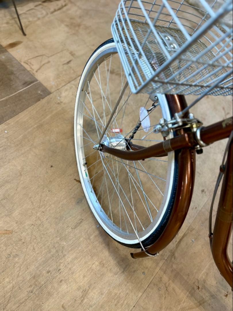 Pierretteシティサイクル 26インチ 内装3段変速 前後カゴ付き