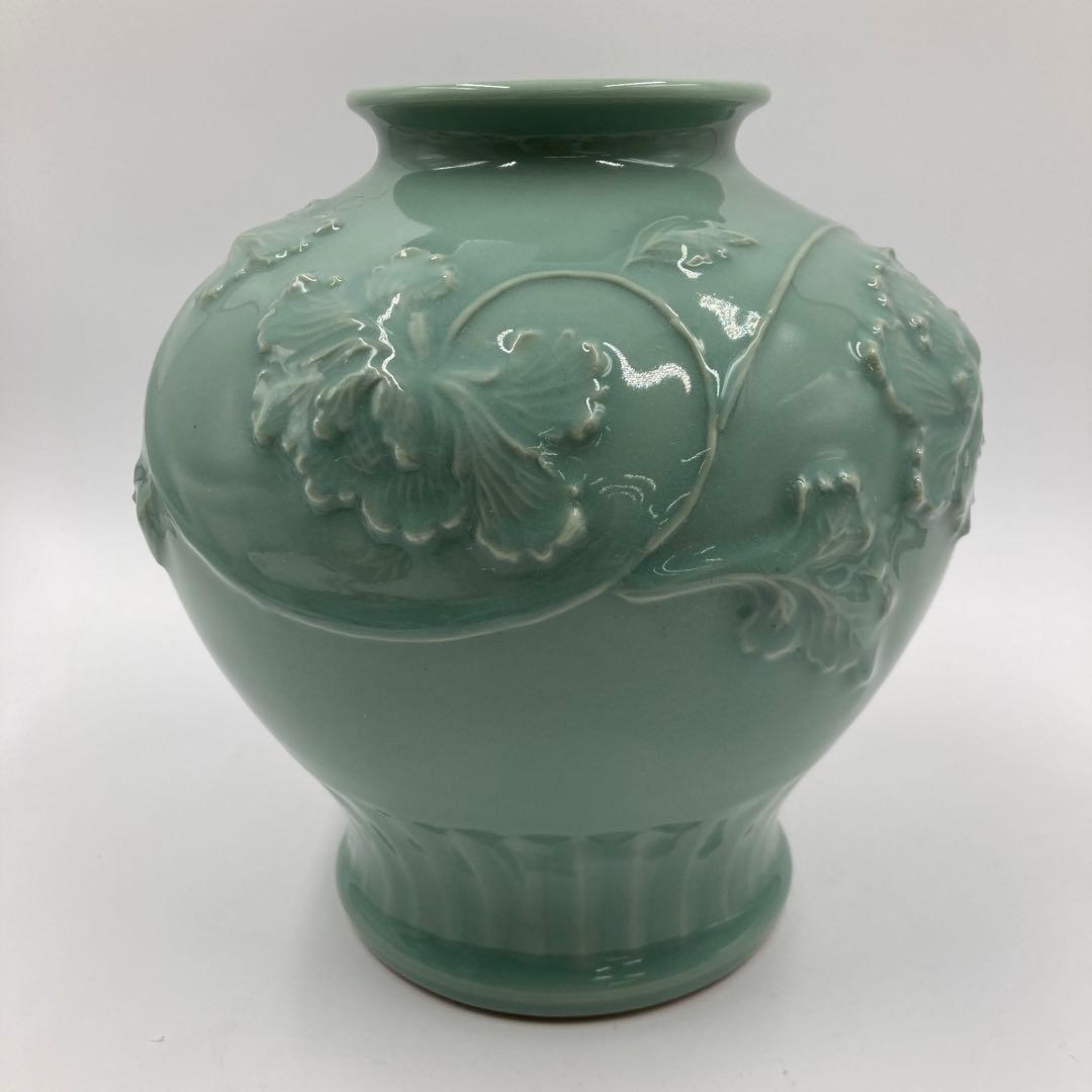 初代 宮永東山 明治−大正 青磁　(保管番号) Xガ7798