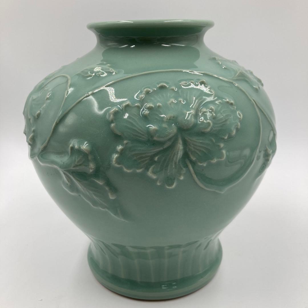 初代 宮永東山 明治−大正 青磁　(保管番号) Xガ7798