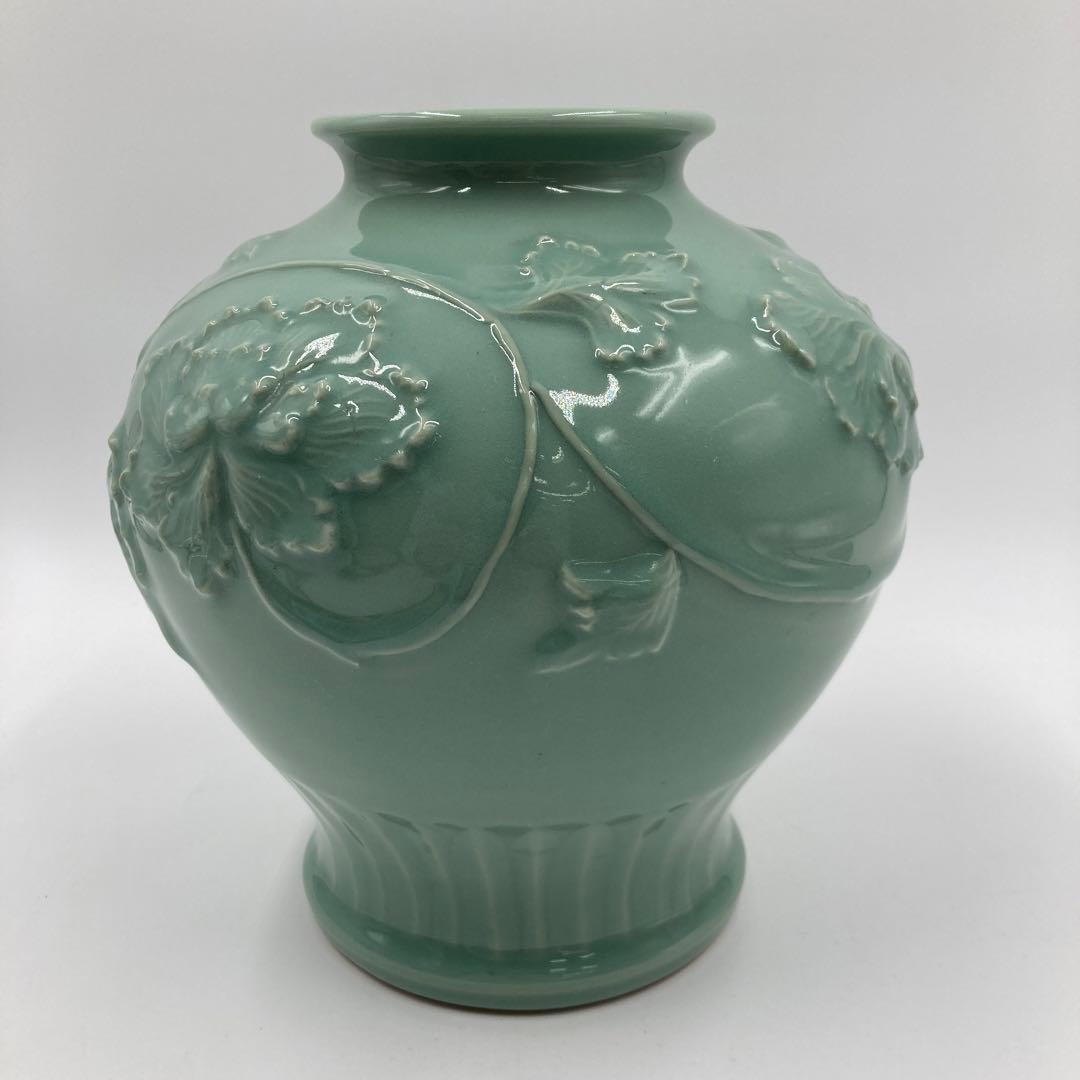 初代 宮永東山 明治−大正 青磁　(保管番号) Xガ7798