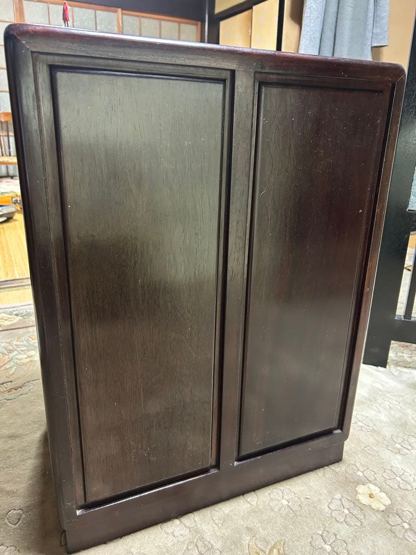 花と鳥の螺鈿木製タンス 5段