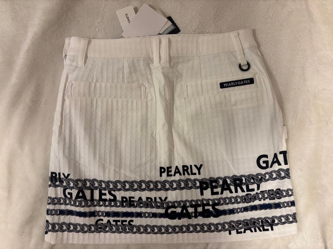 PEARLY GATES/パーリーゲイツ ゴルフスカート ホワイト　M