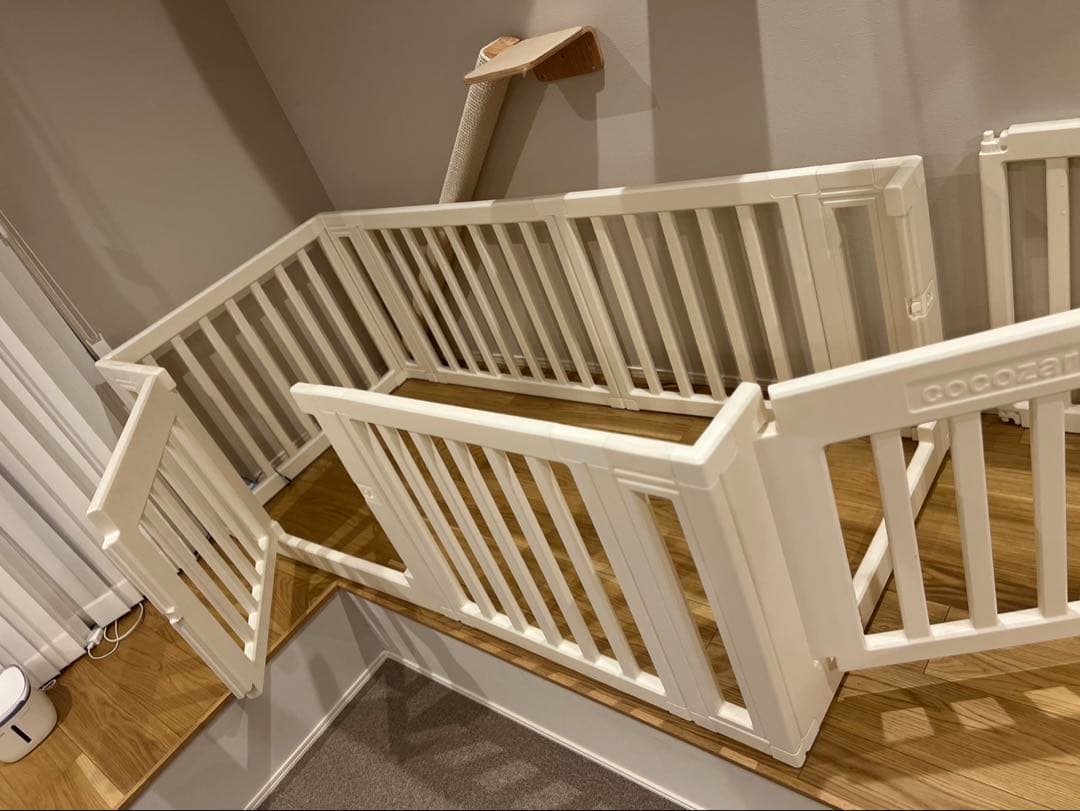 cocozari 折りたたみ式ペットサークル ホワイト