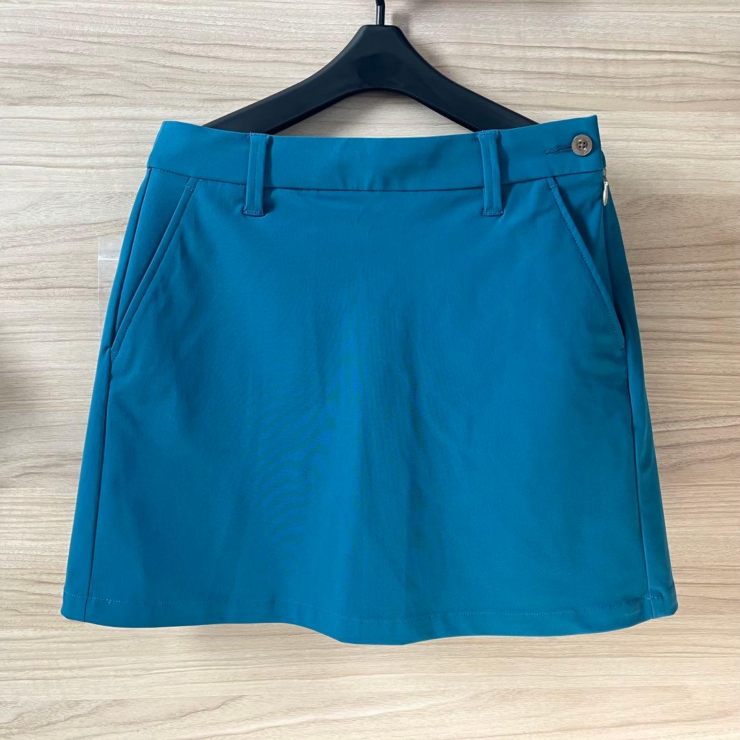 新品★31,900円 インナーパンツ付きタイトスカート フェリージゴルフ 青緑S