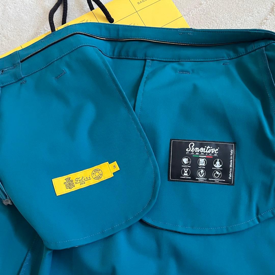 新品★31,900円 インナーパンツ付きタイトスカート フェリージゴルフ 青緑S