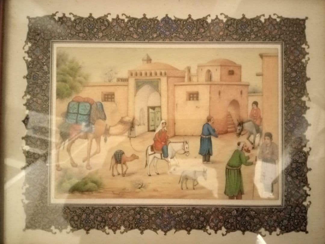 シーセポル橋の風景　ペルシャ細密画（ミニアチュール）