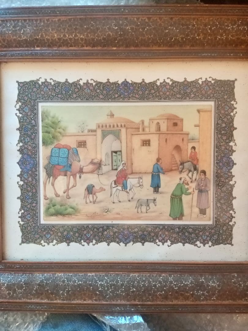 シーセポル橋の風景　ペルシャ細密画（ミニアチュール）