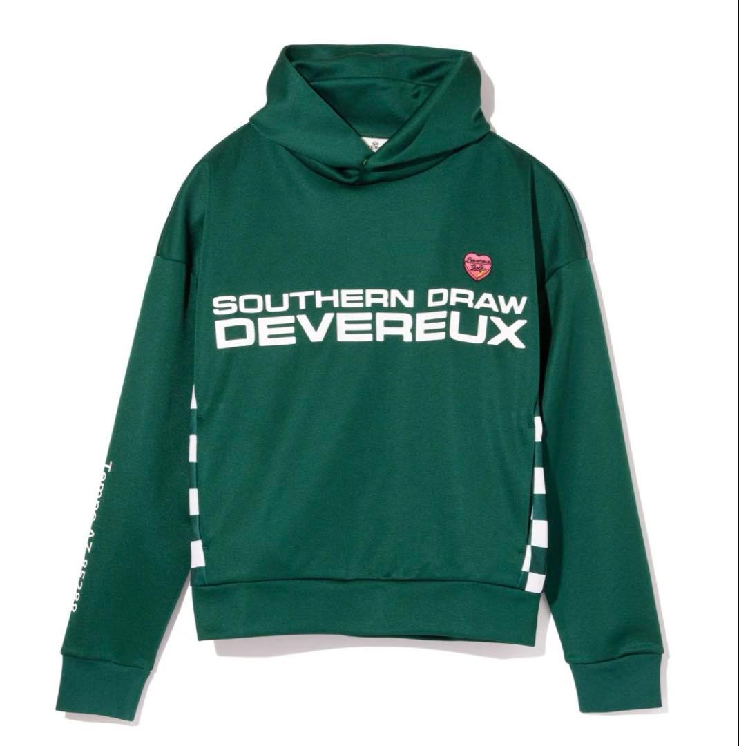 新品未使用【デヴァロー ゴルフ】レディース チェッカーフーディー グリーン（Ｍ）