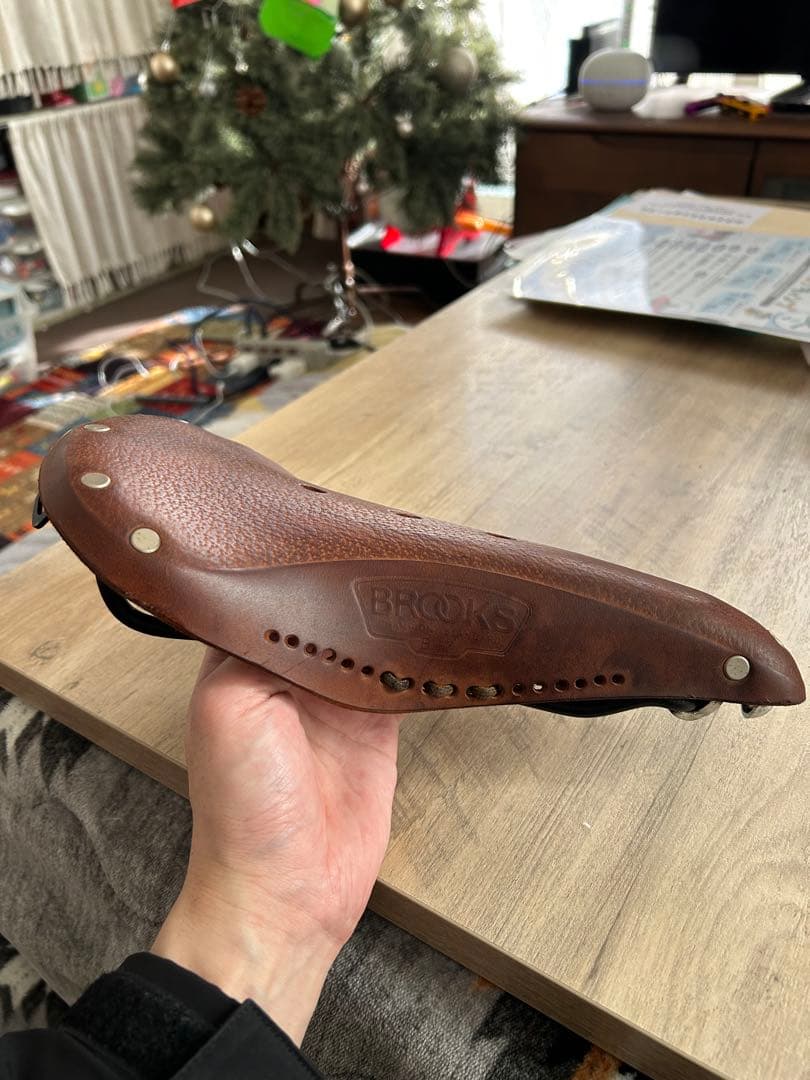 off　Brooks レザーサドル ブラウン　袋付き