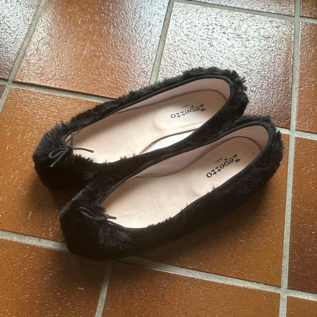 Repetto ブラック バレエシューズ　37ハーフ