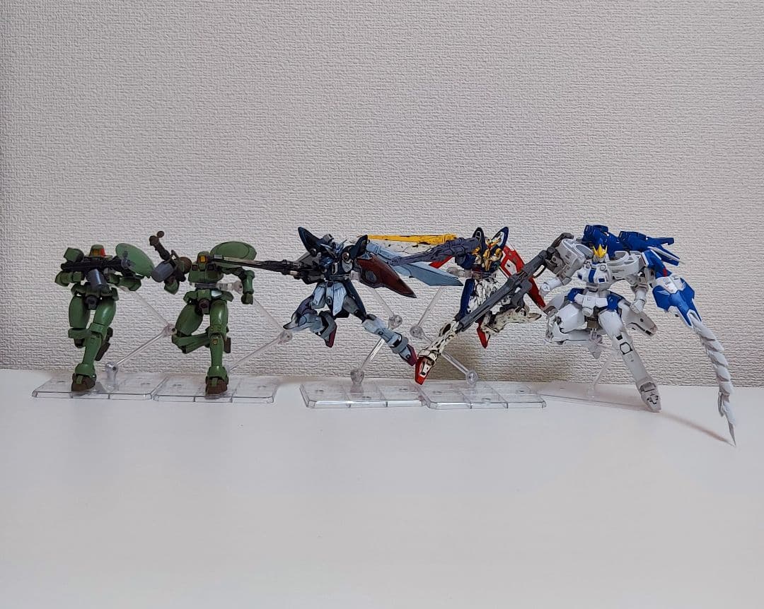 ガンプラ HG RG 塗装済完成品 ガンダムウイング 6体セット まとめ売り