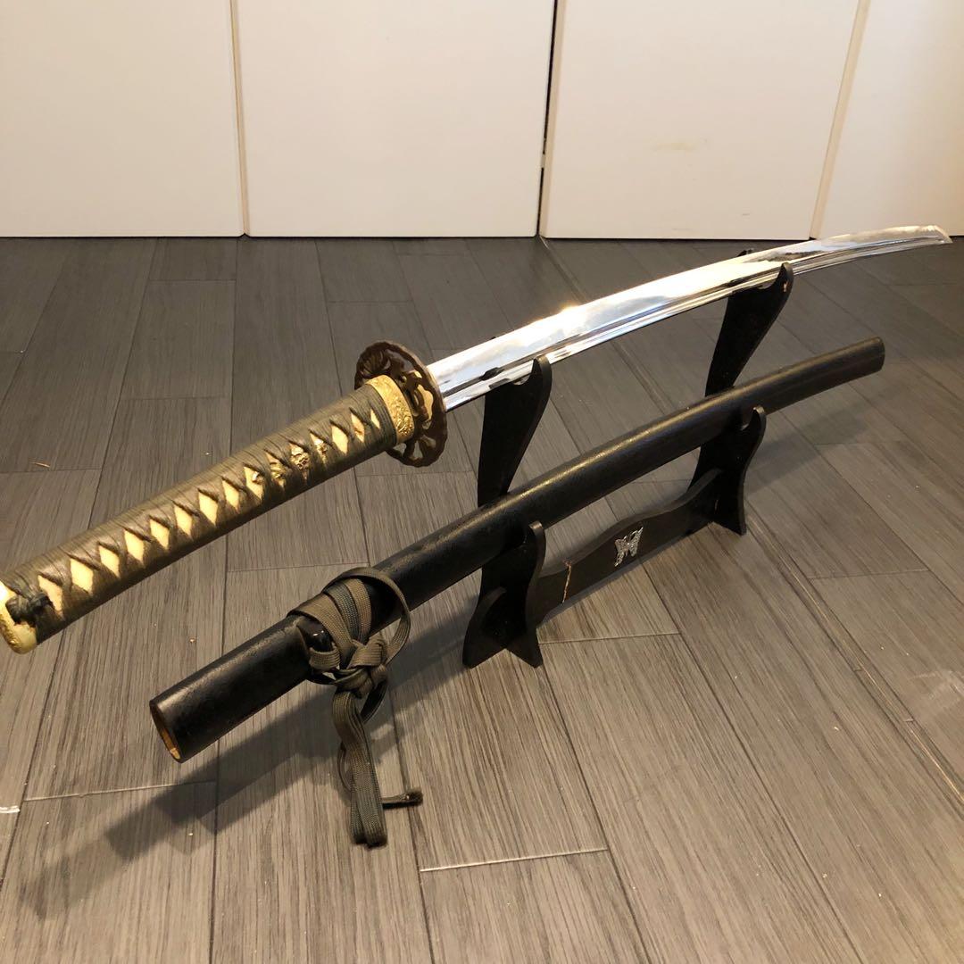 高級模造刀　高級居合刀　樋有刀身　拵全長105cm　居合刀　ヴィンテージ物