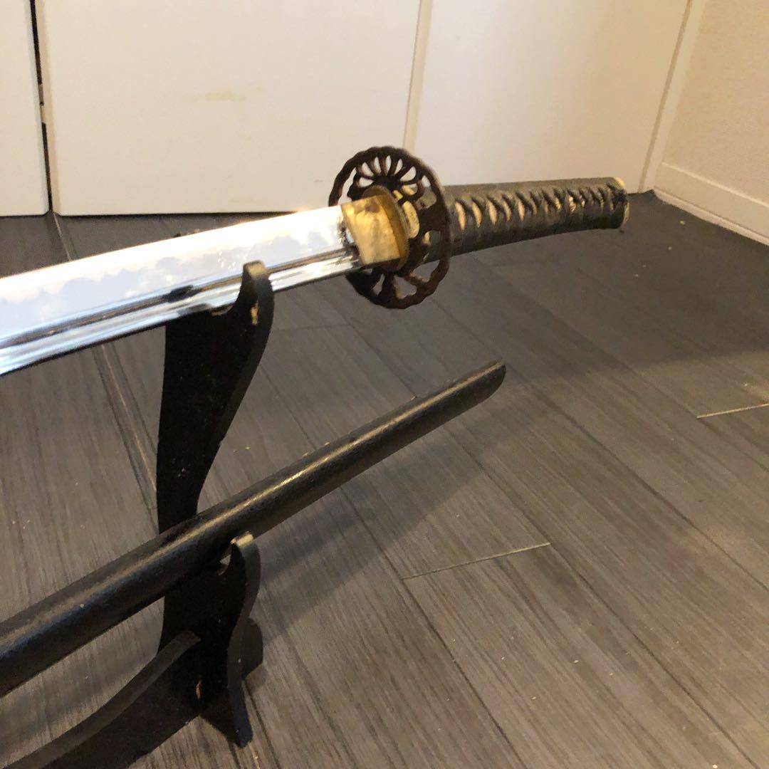 高級模造刀　高級居合刀　樋有刀身　拵全長105cm　居合刀　ヴィンテージ物