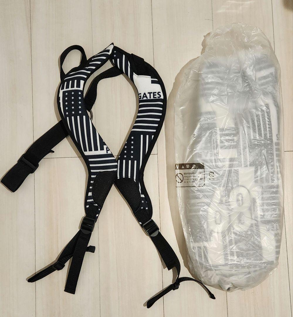 【美品】PEARLY GATES　星条旗総柄キャディバッグ 黒 スタンドタイプ