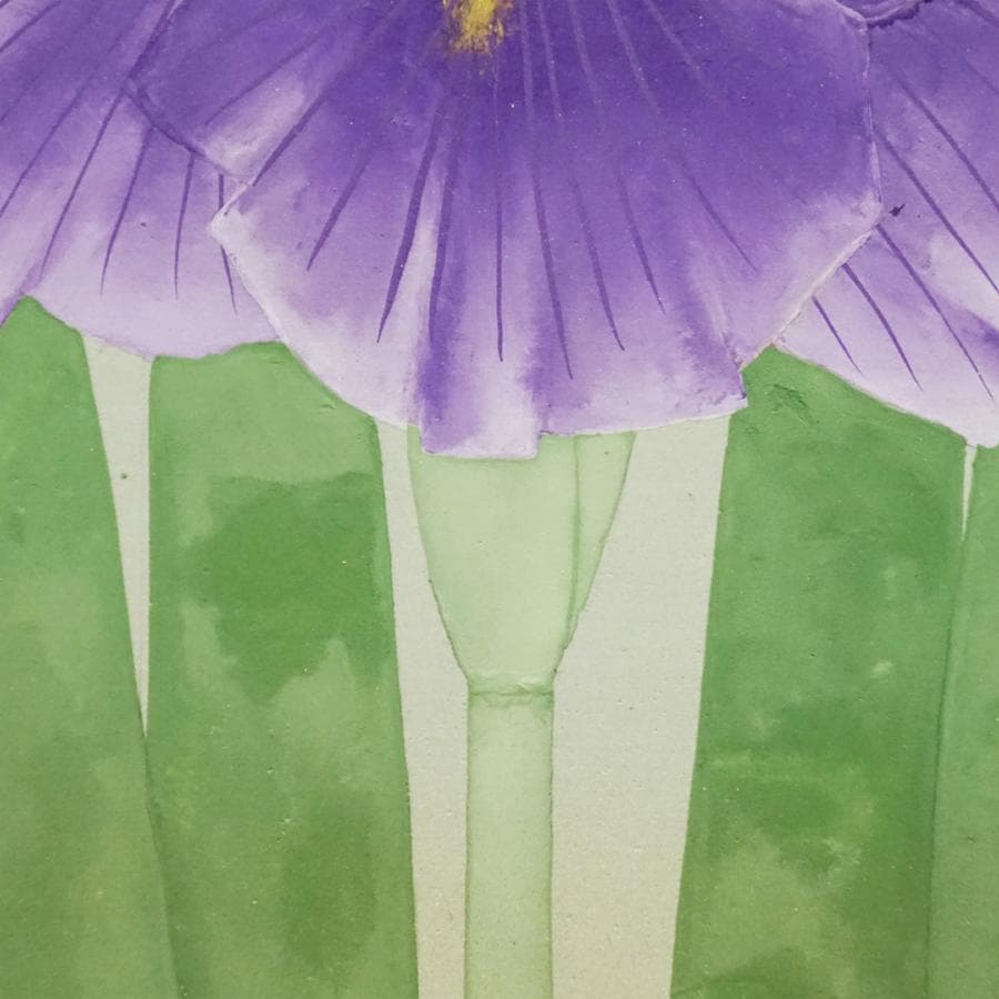 鈴木瀧央『花しょうぶ』静物画 日本画 油彩 油絵 絵画 肉筆 額装