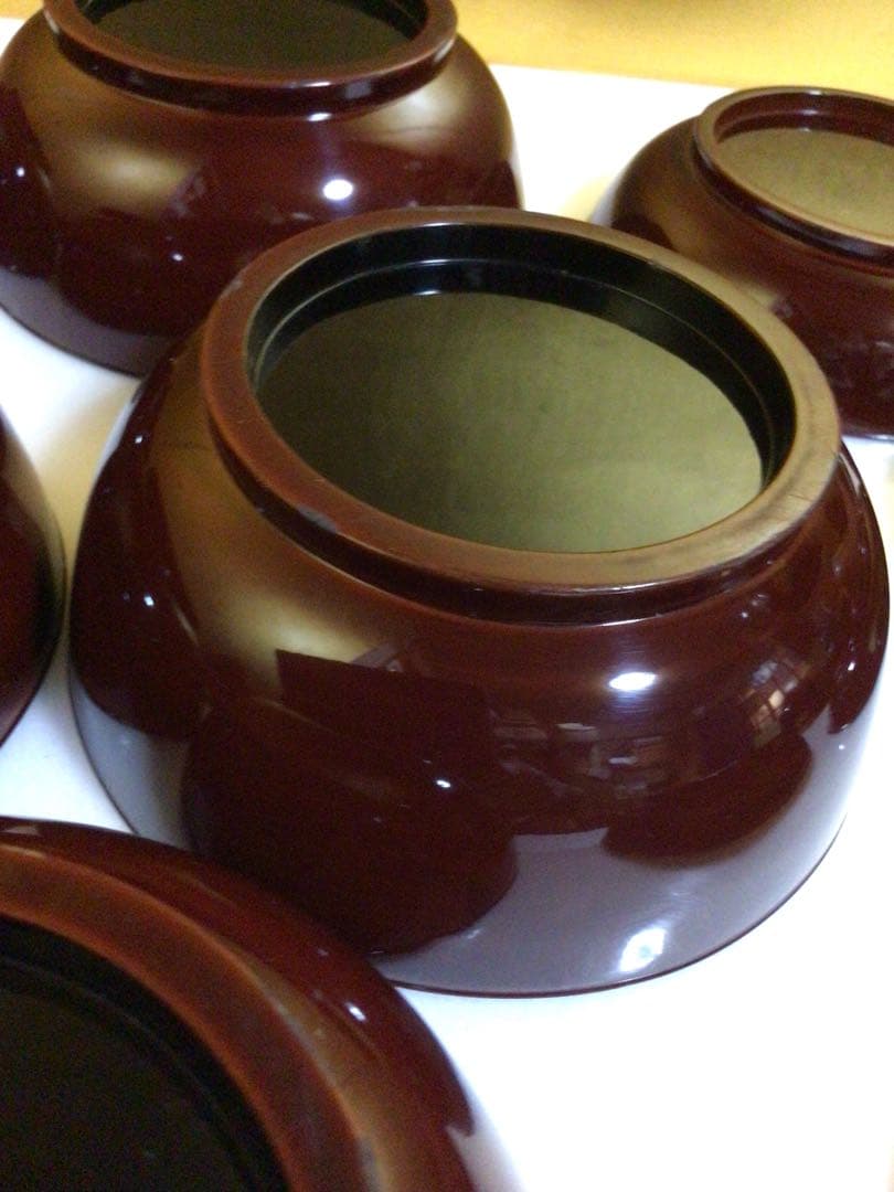 木製蒔絵入りお椀５客セット