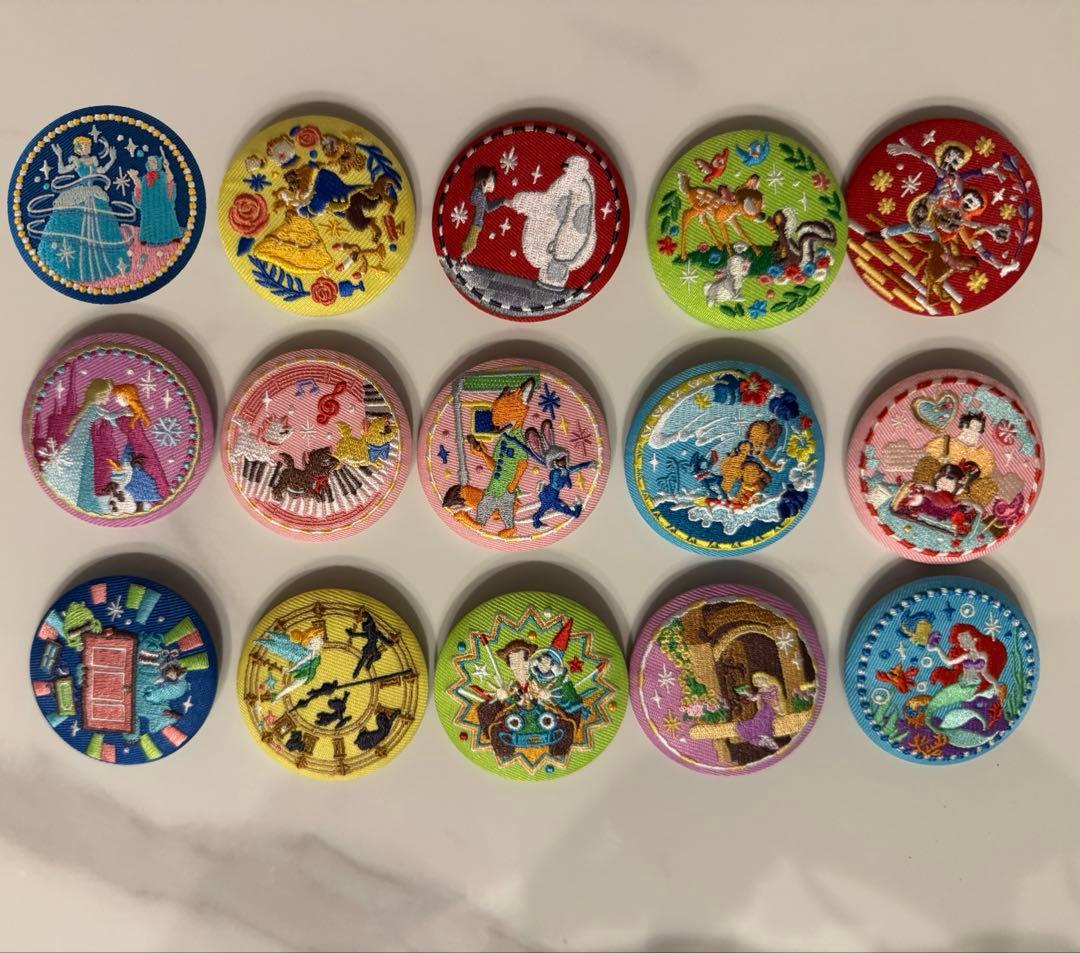 ディズニー刺繍缶バッジ2 コンプリート