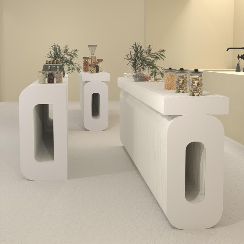 ディスプレイラック O字型展示台 店舗用品 陳列台長さ2-3ｍ高さ98㎝幅42㎝