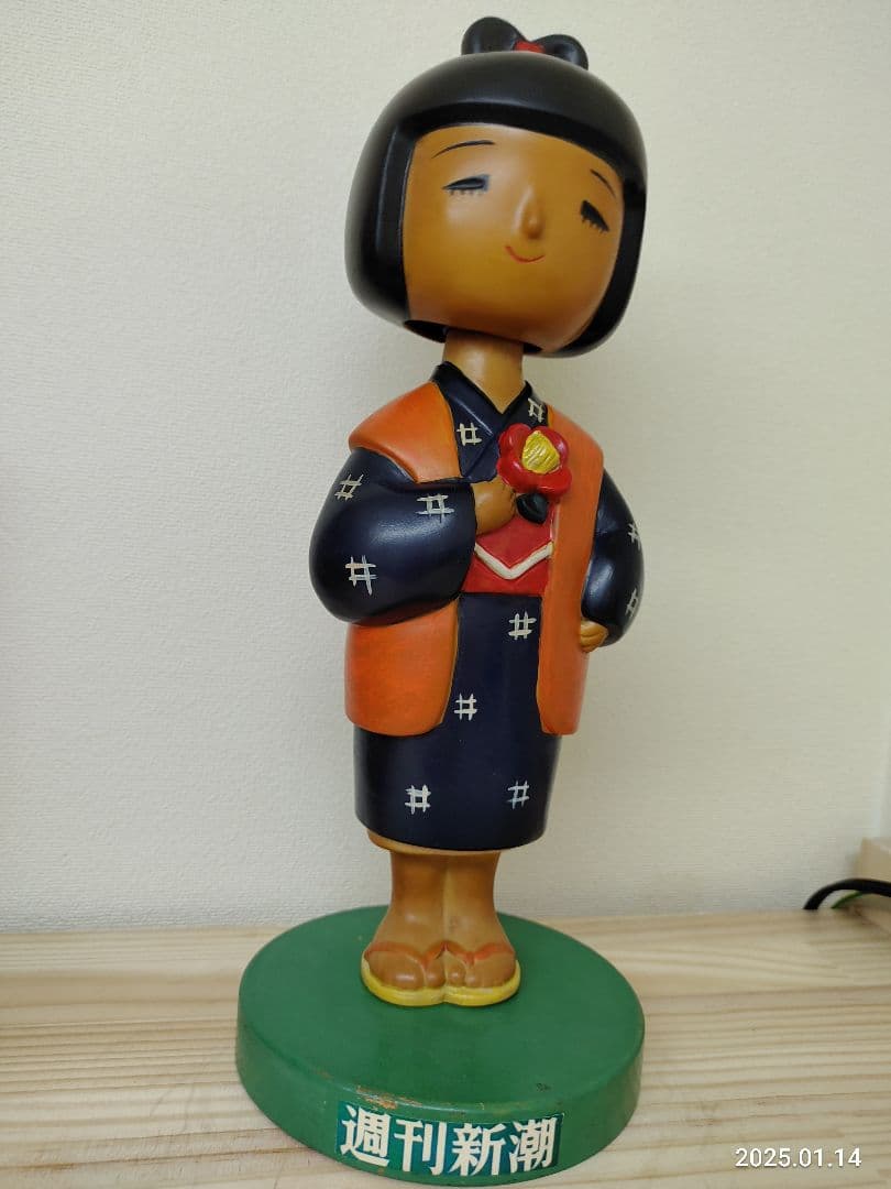 昭和レトロ 週刊新潮 夕焼けちゃん カウンター用 首振りソフビ 谷内六郎