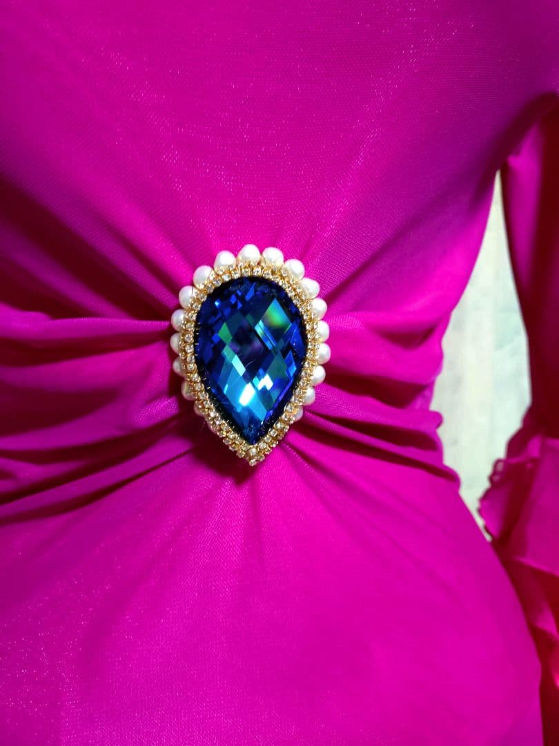 社交ダンス用フリルモダンドレス(7〜9号サイズ)