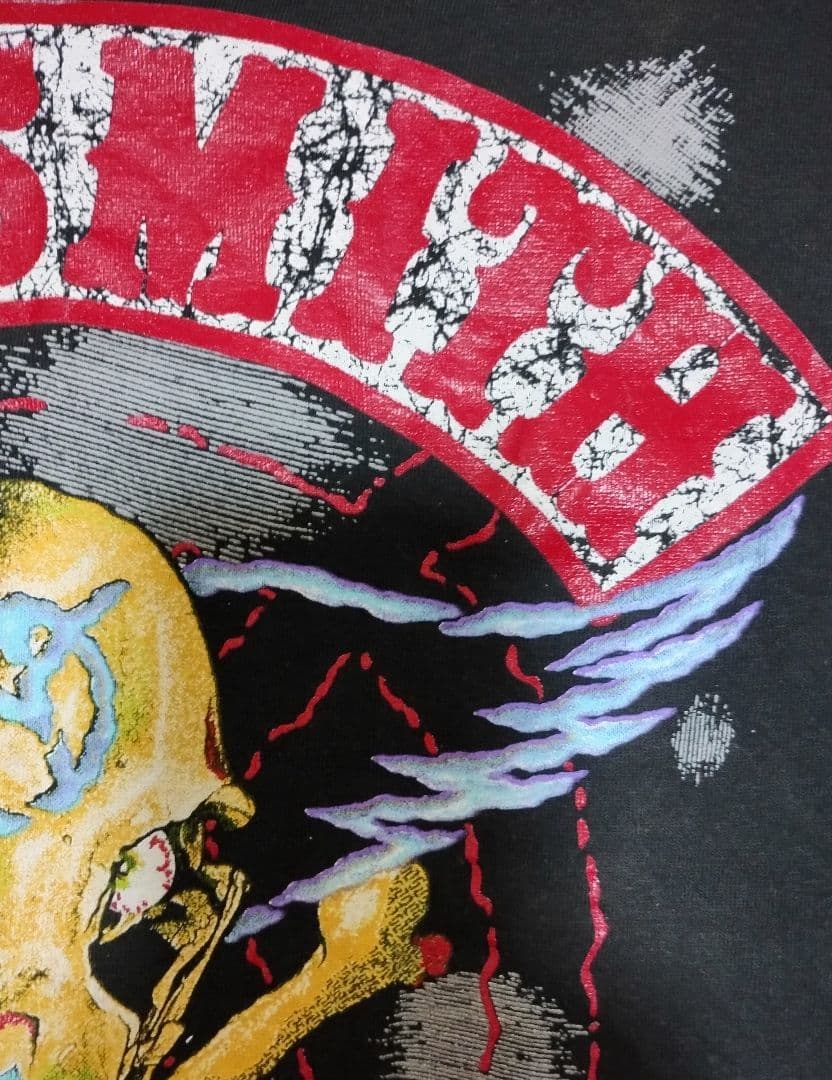 キムタク着用 エアロスミス パンプツアー'90 パスヘッド Tシャツ L