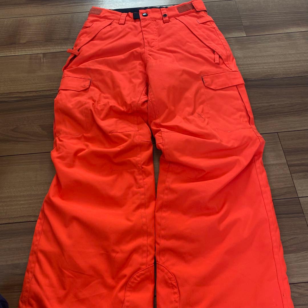 スノーボードウェア 686 S オレンジ　カーキ　セットアップ　上下