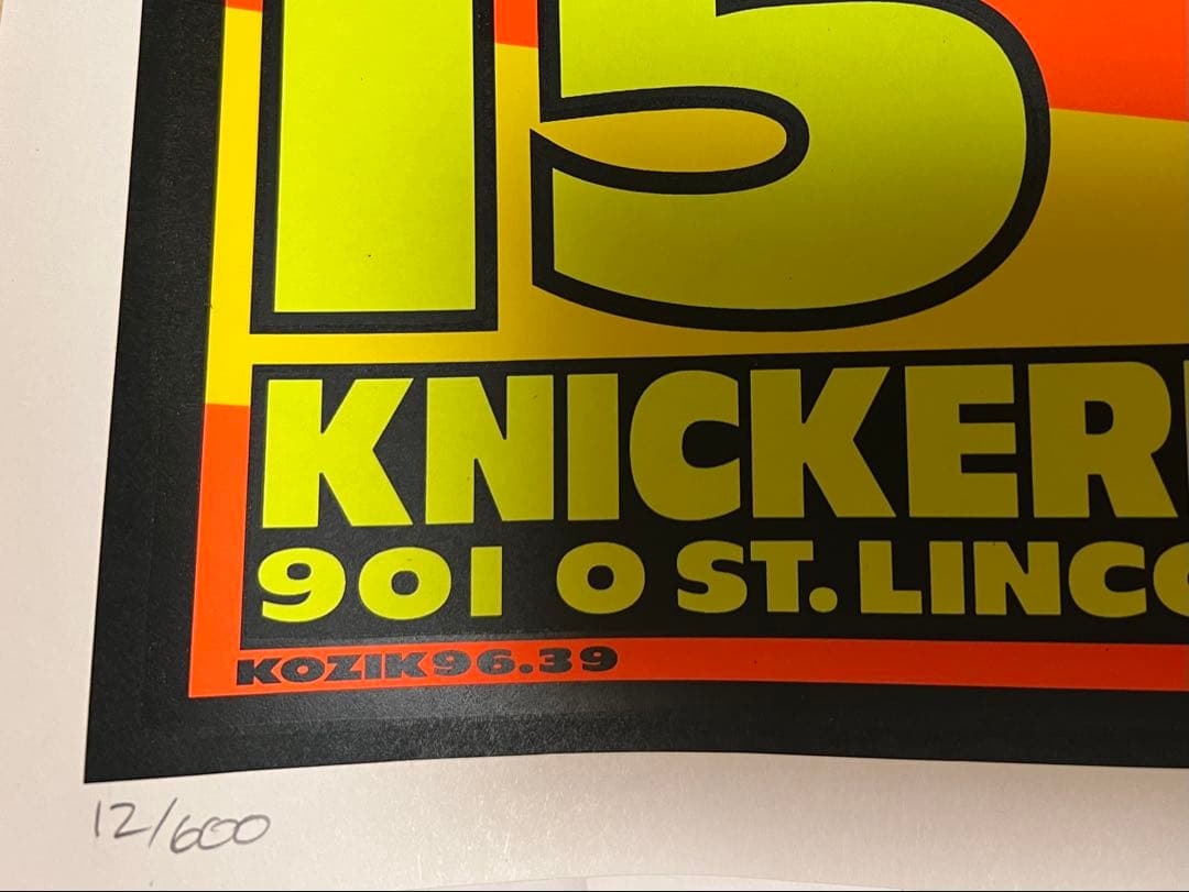 Kozik \"ISM FEST'96 NIGHT\" シルクスクリーンポスター。