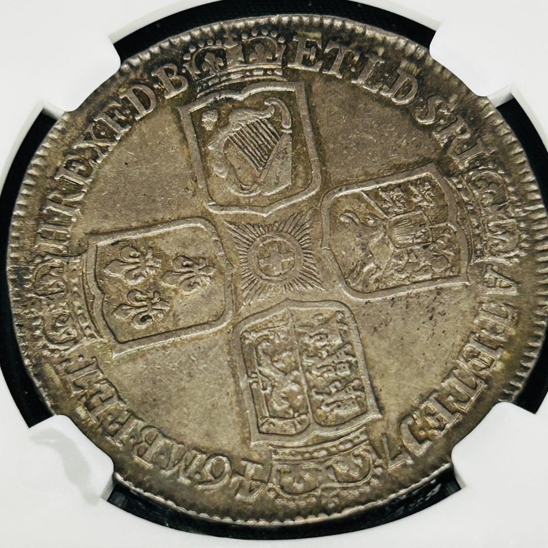 【超希少！】1746 イギリス ジョージ2世 銀貨 LIMA NGC AU53