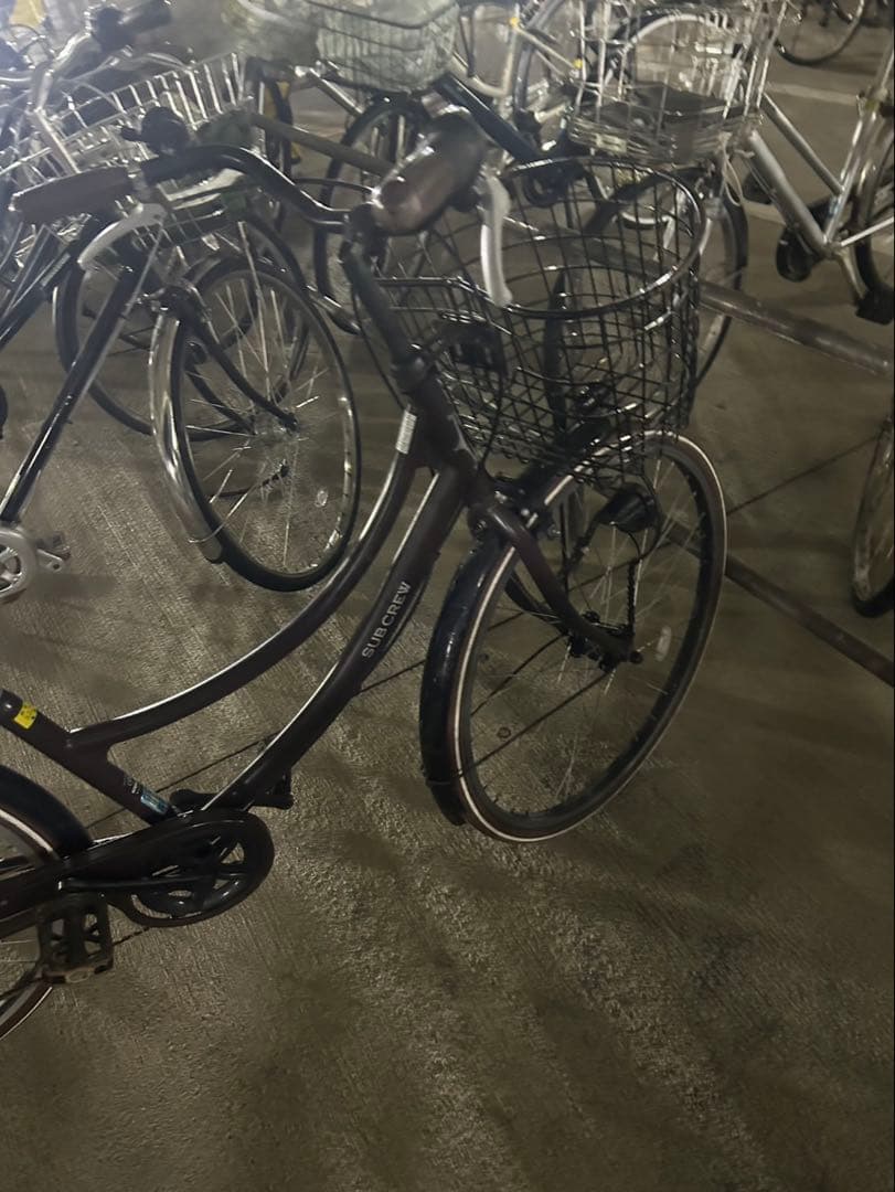 島根県 出雲市 おしゃれ 通学 シティサイクル 26インチ茶色　手渡し かご