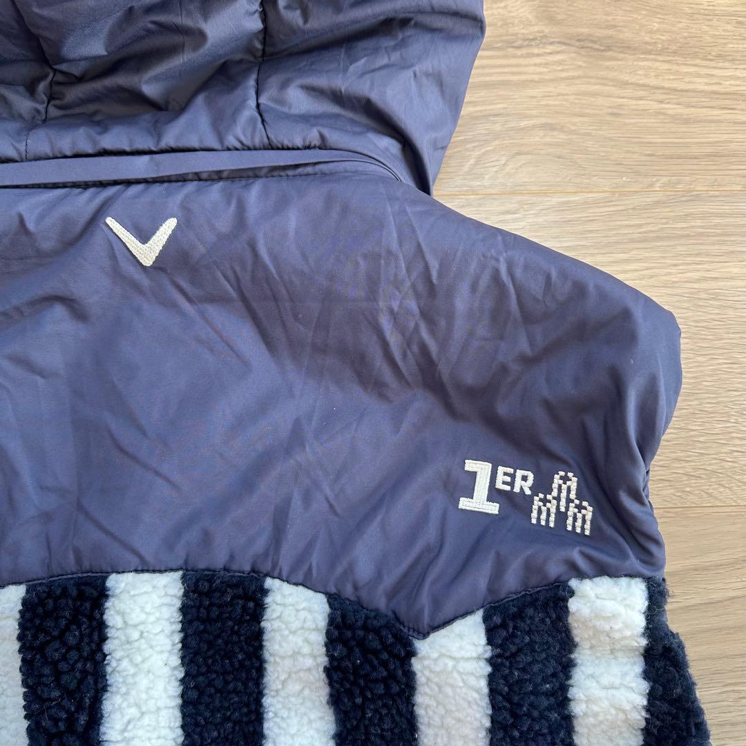 【新品未使用】Callaway Lサイズ メンズ中綿ボアベストネイビーホワイト