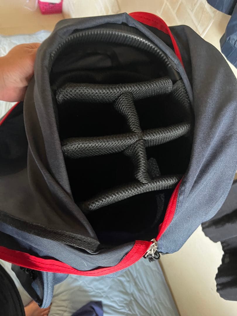 L.N.JAYA ゴルフバッグ グレー 赤アクセント