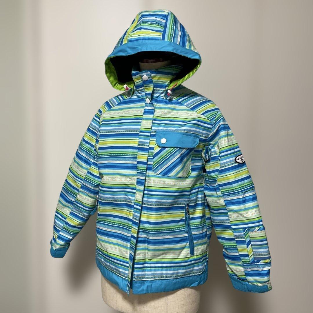GOLDWIN スキーウェア　上下　140 ブルー&ライムグリーン