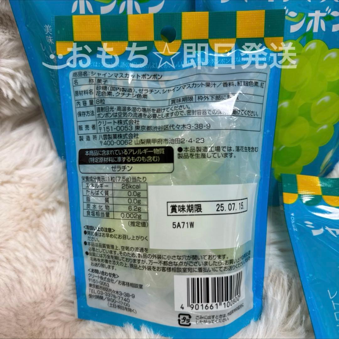 八雲製菓 シャインマスカットボンボン 5袋