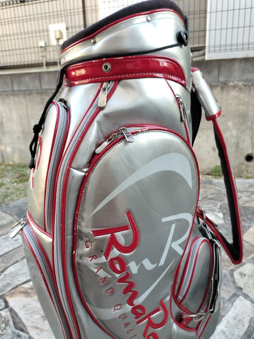 RomaRo シルバー/レッド キャディバッグ