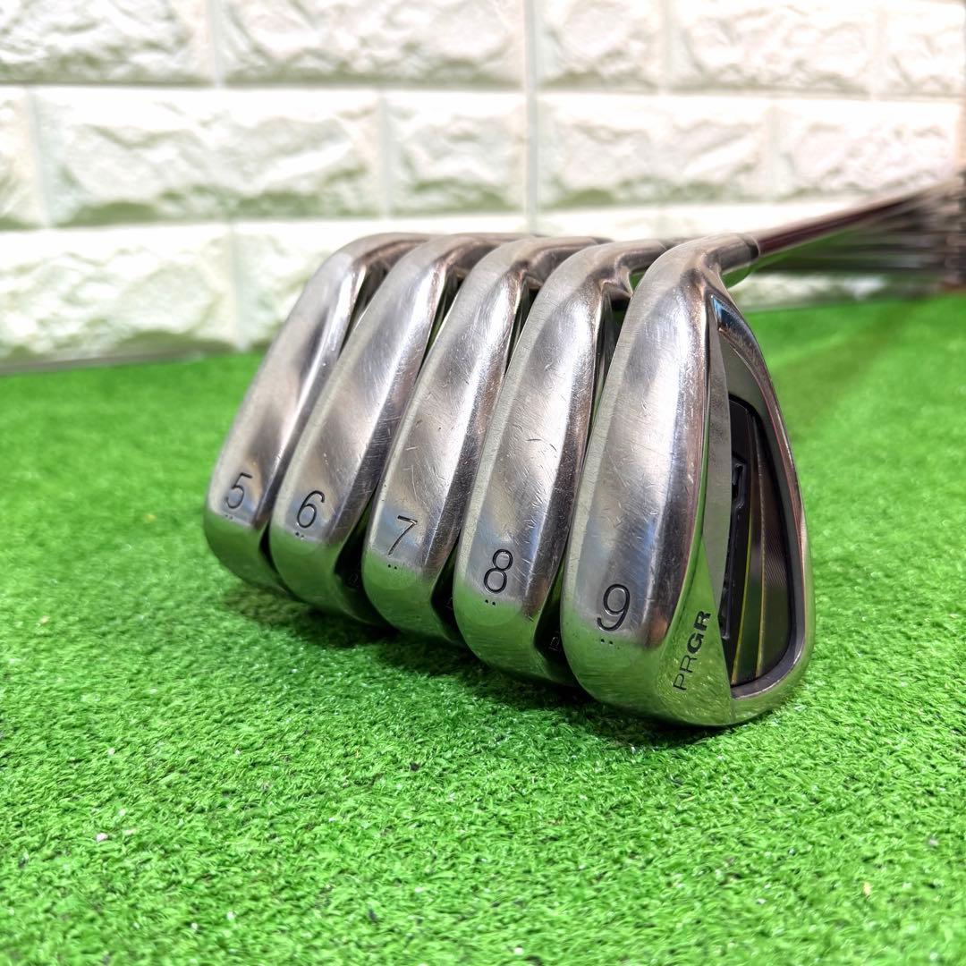 PRGR RED アイアンセット　5-9 全5本　SR 右打ち　グリップ良好