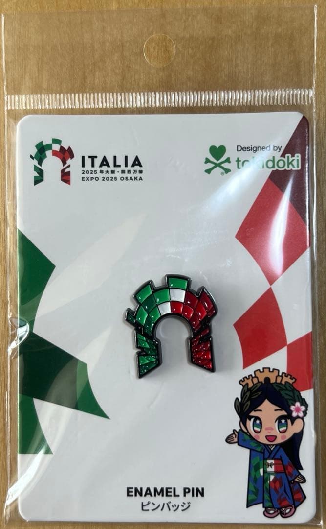 万博　イタリア館　ピンバッチ