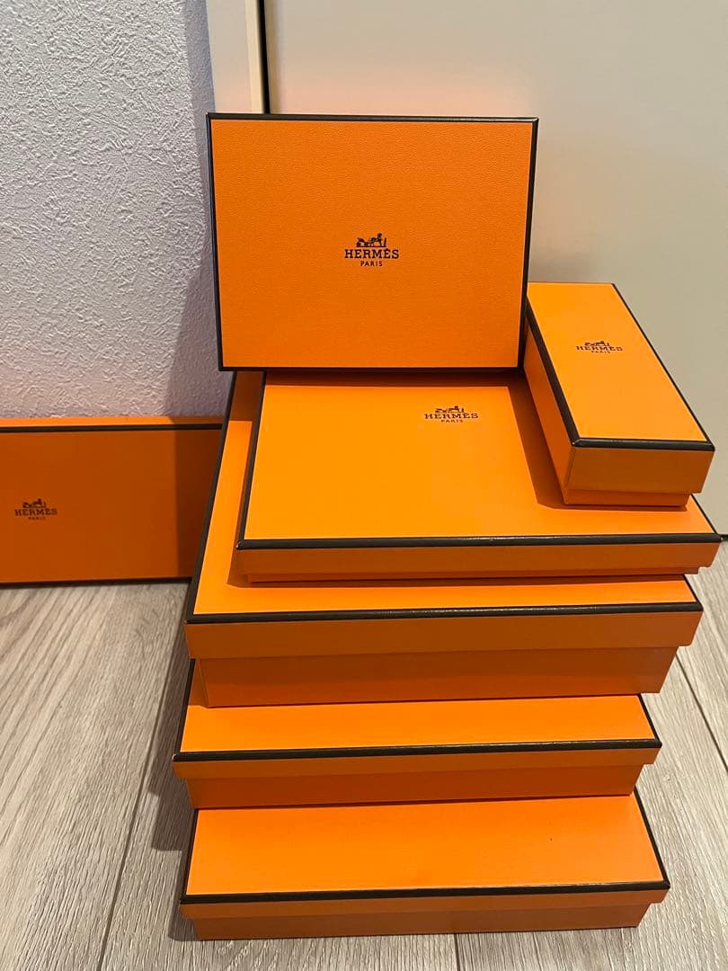 【美品】HERMES エルメス　空箱　9個セット　リボン2本