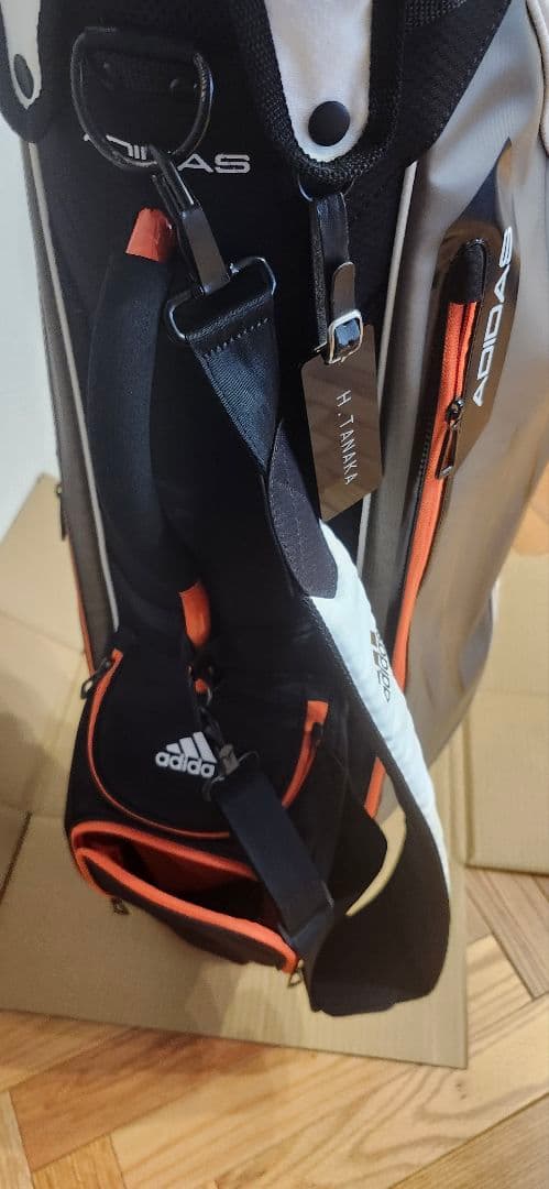 レンさん用adidas ゴルフキャディバッグ ブラック/オレンジ