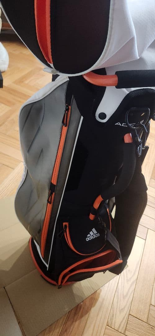 レンさん用adidas ゴルフキャディバッグ ブラック/オレンジ