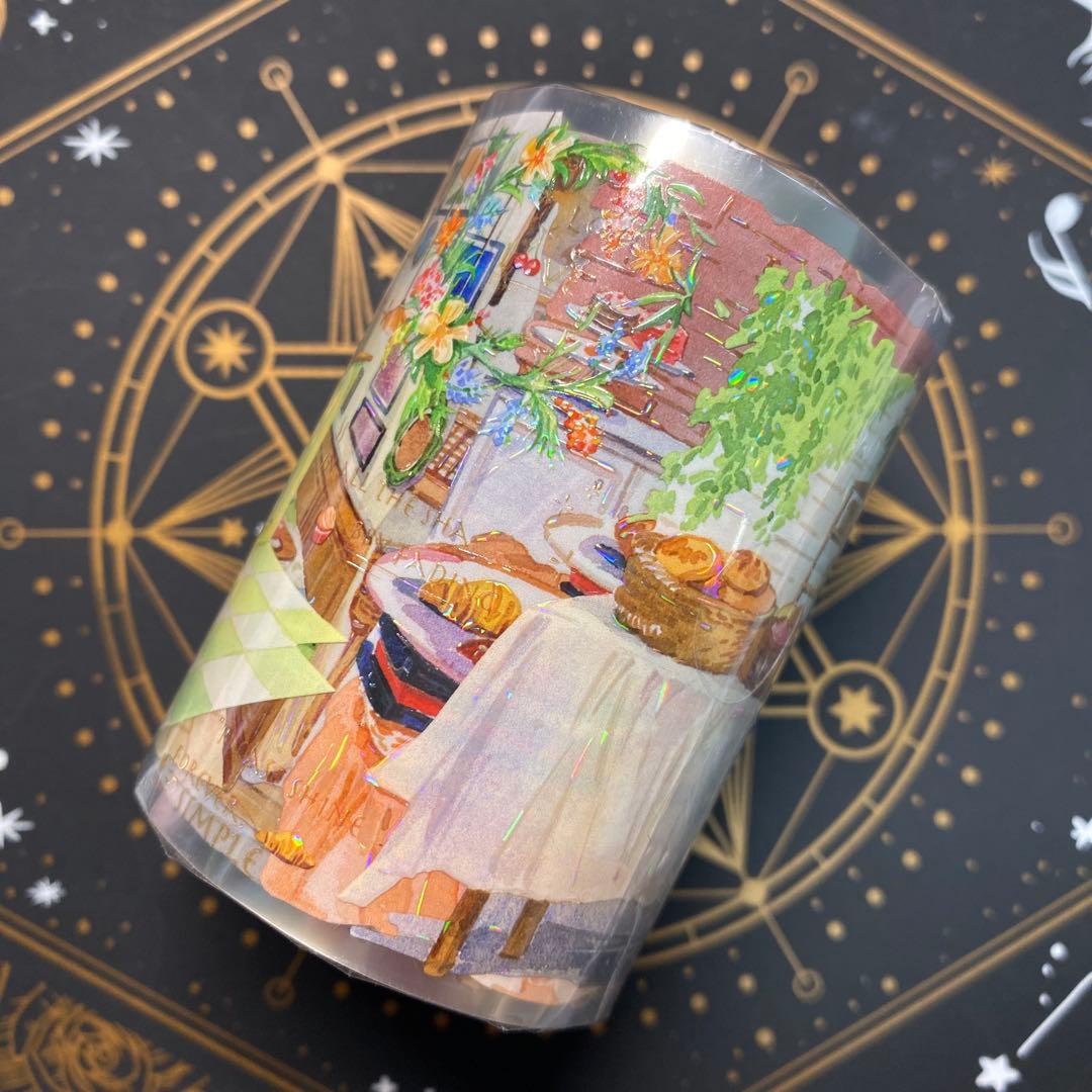 【9103】海外　マステ　3/5/巻　貝殻光マスキングテープベーカー　お店背景系